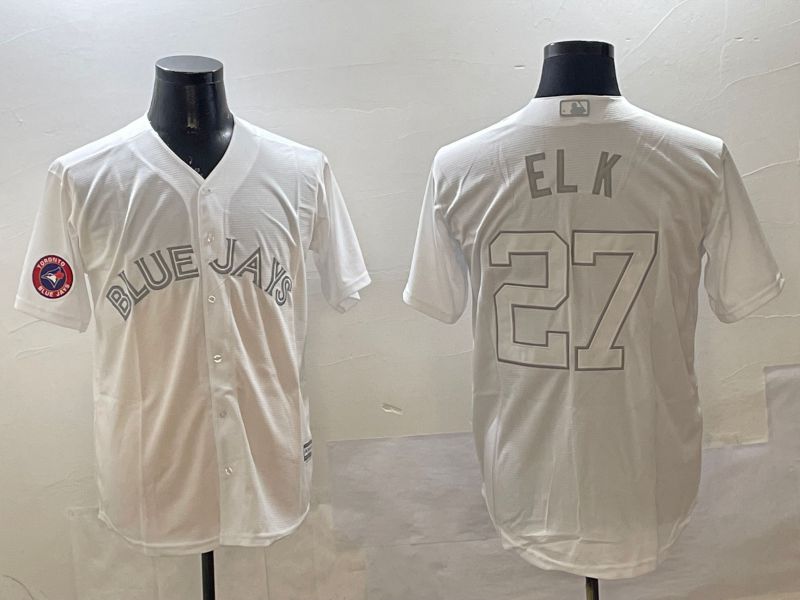 Men Toronto Blue Jays #27 El K White Game 2025 Nike MLB Jersey style 4